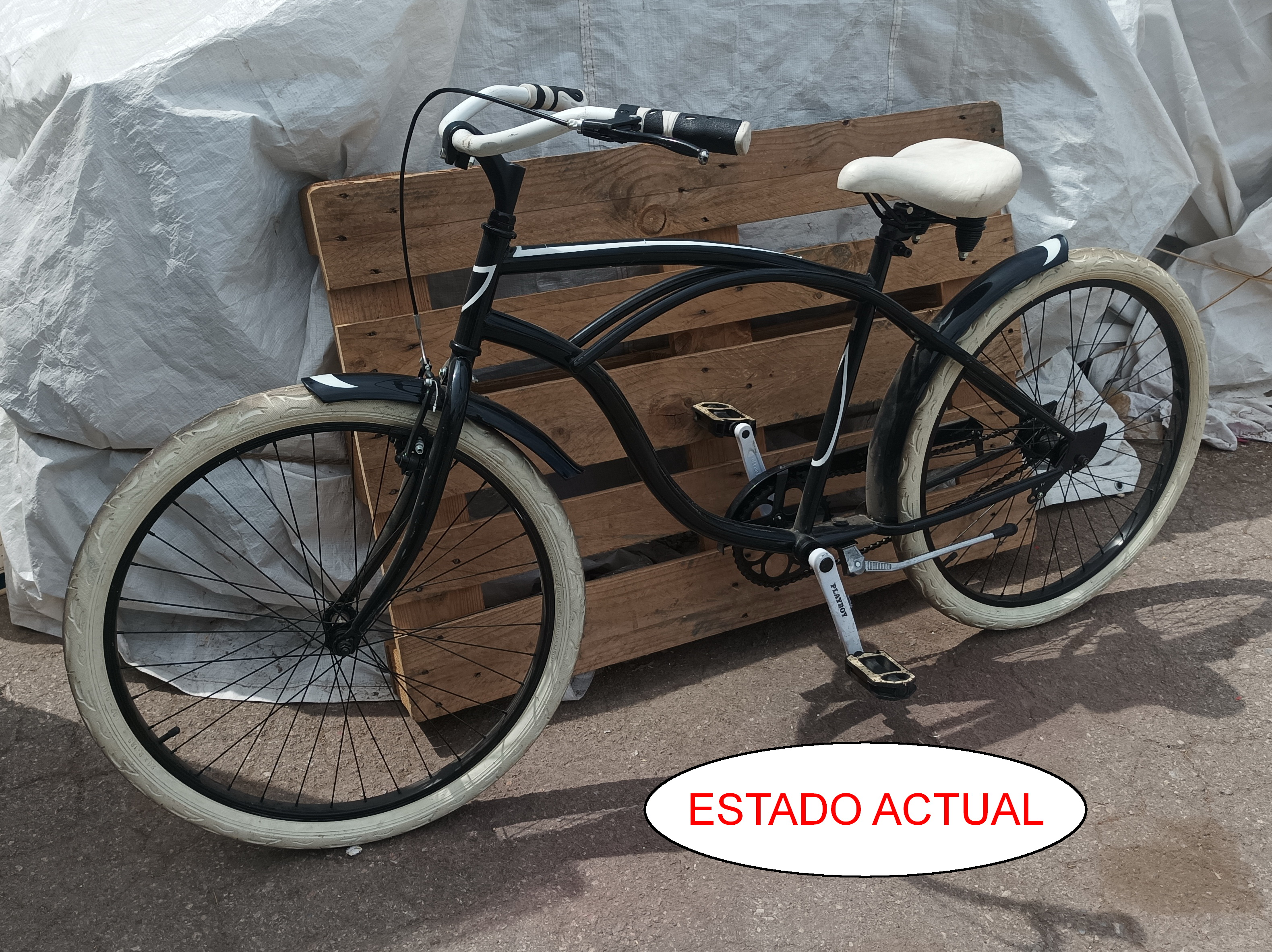 0105 bicicleta cruiser mbm b-n 105x185x63 rueda 57-559 _50eu._ 1u